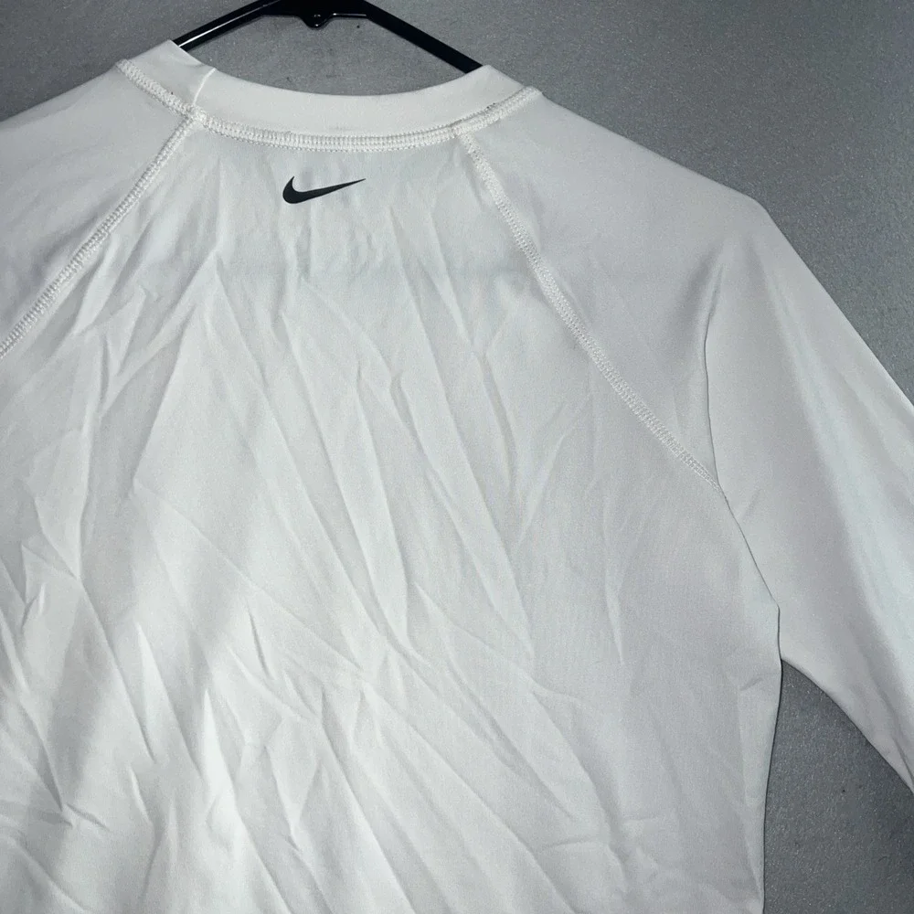 Nike Swim Shirt Rash‎ Guard Long Sleeve White Womens Small